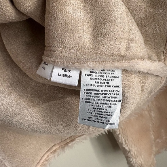 Jason Wu Faux Fur Quarter Zip Cream Teddy Jacket - Size Large - Picture 2 of 6